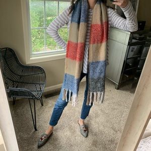 THICK BLANKET SCARF LONG/COZY